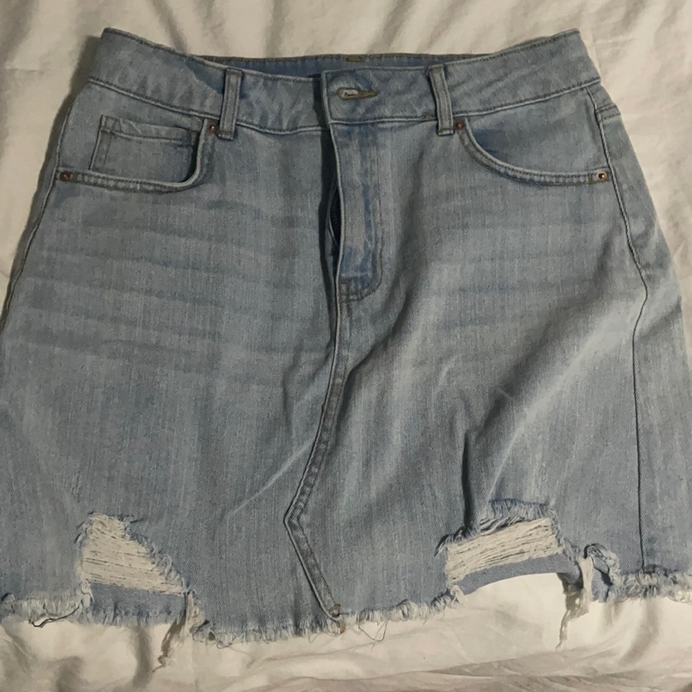 Distressed denim skirt - wild fable brand